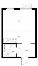 Квартира 25,4 м², студия - изображение 1