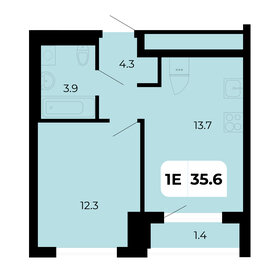 34,3 м², 1-комнатная квартира 4 270 350 ₽ - изображение 19