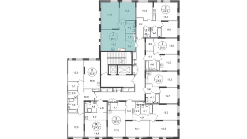 58,3 м², 2-комнатная квартира 12 123 714 ₽ - изображение 37