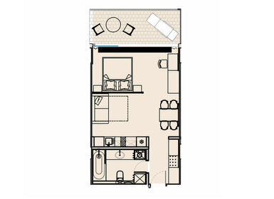 Квартира 55,7 м², 1-комнатные - изображение 2