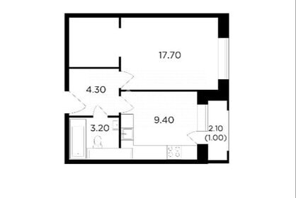 Квартира 36 м², 1-комнатная - изображение 1