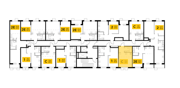 24,1 м², 1-комнатная квартира 5 454 861 ₽ - изображение 2