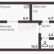 Квартира 28,6 м², 1-комнатная - изображение 2