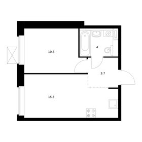 Квартира 34 м², 1-комнатная - изображение 1