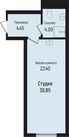 Квартира 30,9 м², студия - изображение 1