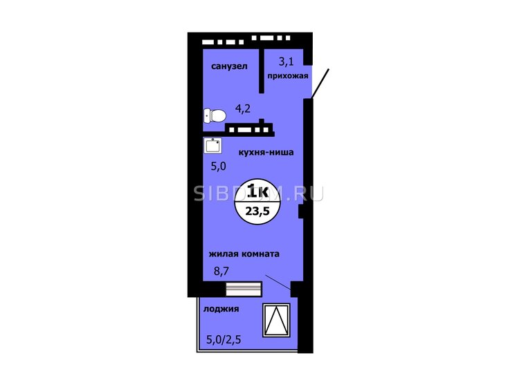 23,5 м², 1-комнатная квартира 3 760 000 ₽ - изображение 51