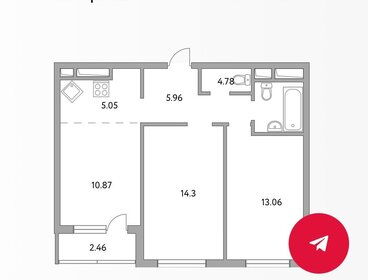 Квартира 56,5 м², 3-комнатная - изображение 1