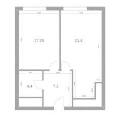 52,1 м², 2-комнатная квартира 21 890 000 ₽ - изображение 1