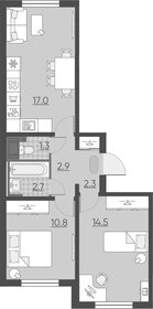 Квартира 51,5 м², 2-комнатная - изображение 1