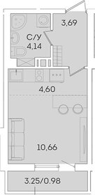 Квартира 24,1 м², студия - изображение 1