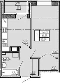 Квартира 35,9 м², 1-комнатная - изображение 1