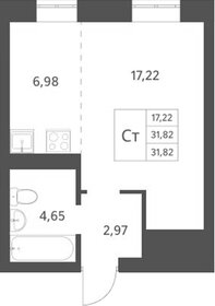 Квартира 32 м², 1-комнатная - изображение 1