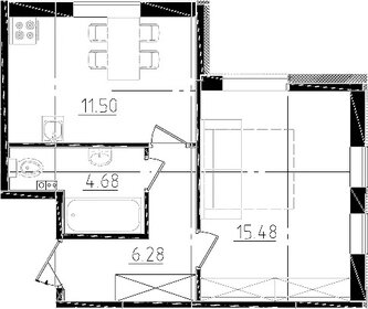 Квартира 37,9 м², 1-комнатная - изображение 1