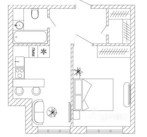 Квартира 38,9 м², 2-комнатная - изображение 1