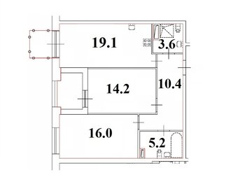 Квартира 74,9 м², 2-комнатная - изображение 1