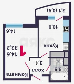 33 м², 1-комнатная квартира 5 000 000 ₽ - изображение 30
