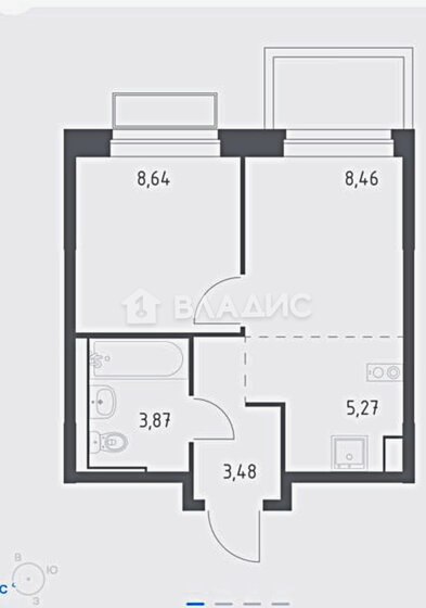 29,7 м², 1-комнатная квартира 9 000 000 ₽ - изображение 29