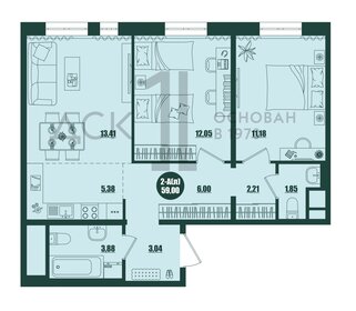 67 м², 2-комнатная квартира 8 000 000 ₽ - изображение 14