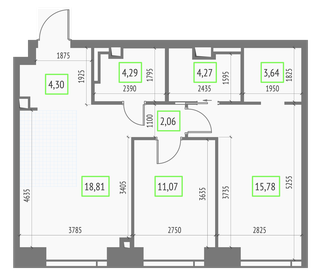 62,7 м², 3-комнатная квартира 16 280 000 ₽ - изображение 163