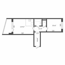 Квартира 64,5 м², 2-комнатная - изображение 1