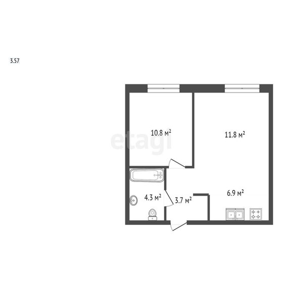 37,5 м², 1-комнатная квартира 16 900 000 ₽ - изображение 22