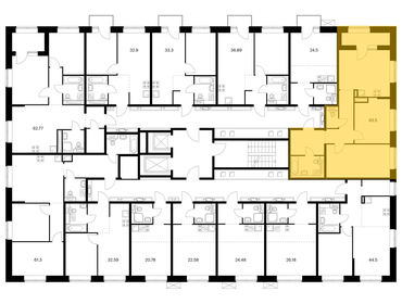 70 м², 3-комнатная квартира 7 290 000 ₽ - изображение 99
