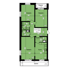 Квартира 104,3 м², 3-комнатная - изображение 1