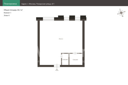 Квартира 66,1 м², 2-комнатные - изображение 2