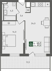 55,1 м², 1-комнатная квартира 5 230 000 ₽ - изображение 15