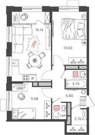 Квартира 54,7 м², 3-комнатная - изображение 1