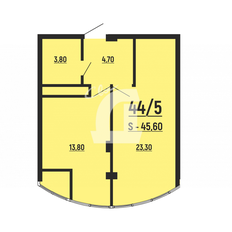 Квартира 45,6 м², 1-комнатная - изображение 4