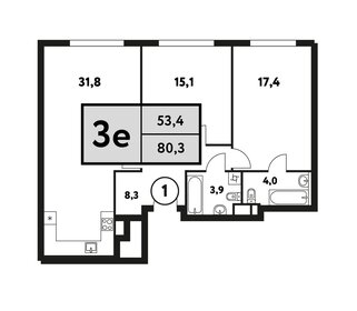40 м², квартира-студия 19 200 000 ₽ - изображение 53