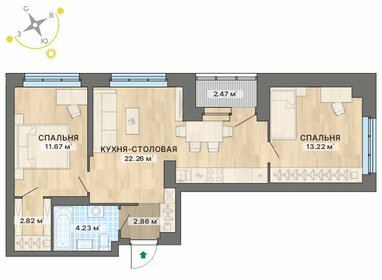71,8 м², 2-комнатная квартира 6 100 000 ₽ - изображение 19