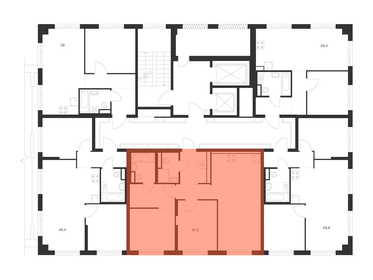 Квартира 61,5 м², 2-комнатная - изображение 2