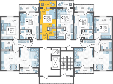 19,5 м², квартира-студия 5 300 000 ₽ - изображение 125