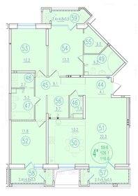 Квартира 116,6 м², 4-комнатная - изображение 1