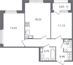 Квартира 60 м², 2-комнатная - изображение 1