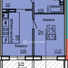 Квартира 35 м², 1-комнатная - изображение 4