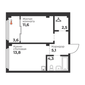 Квартира 37,4 м², 1-комнатная - изображение 1