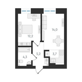 40 м², квартира-студия 6 100 000 ₽ - изображение 137