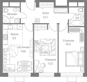 63,3 м², 3-комнатная квартира 13 200 000 ₽ - изображение 78