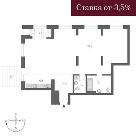 106,8 м², 3-комнатная квартира 18 990 000 ₽ - изображение 89