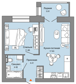 44,3 м², 2-комнатная квартира 3 990 000 ₽ - изображение 19