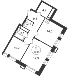 53,1 м², 2-комнатная квартира 14 026 145 ₽ - изображение 44