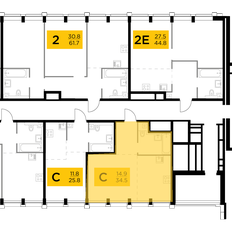 Квартира 34,5 м², 1-комнатная - изображение 2