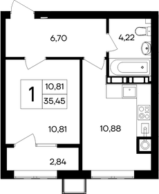 Квартира 35,5 м², 1-комнатная - изображение 1