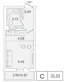21,2 м², квартира-студия 4 118 982 ₽ - изображение 21