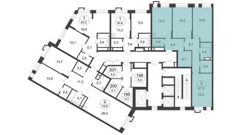 83 м², 3-комнатная квартира 20 900 000 ₽ - изображение 89