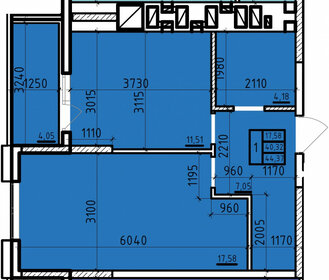 44,1 м², 1-комнатная квартира 4 409 000 ₽ - изображение 28