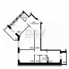 Квартира 118 м², 3-комнатная - изображение 3